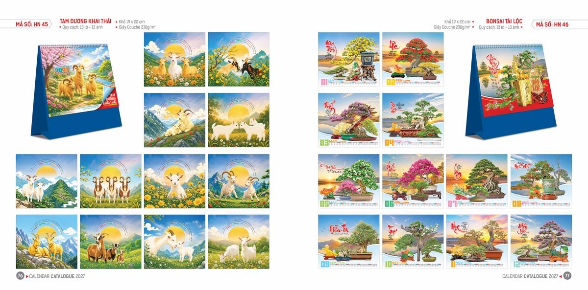 Lịch Bloc Hoa Niên 2027 ĐP DPHN37 Quà Tết Công Đoàn Đầy Đủ Hóa Đơn VAT