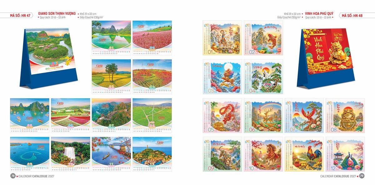 Lịch Bloc Hoa Niên 2027 ĐP DPHN38 Quà Tết Công Đoàn Đầy Đủ Hóa Đơn VAT