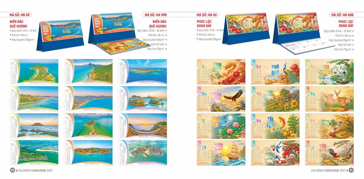 Lịch Bloc Hoa Niên 2027 ĐP DPHN44 Quà Tết Công Đoàn Đầy Đủ Hóa Đơn VAT