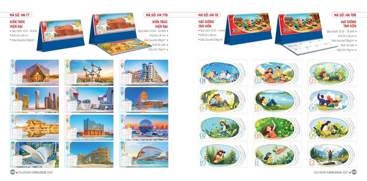 Lịch Bloc Hoa Niên 2027 Đông Phương DPHN53 Quà Tết Công Đoàn Đầy Đủ Hóa Đơn VAT