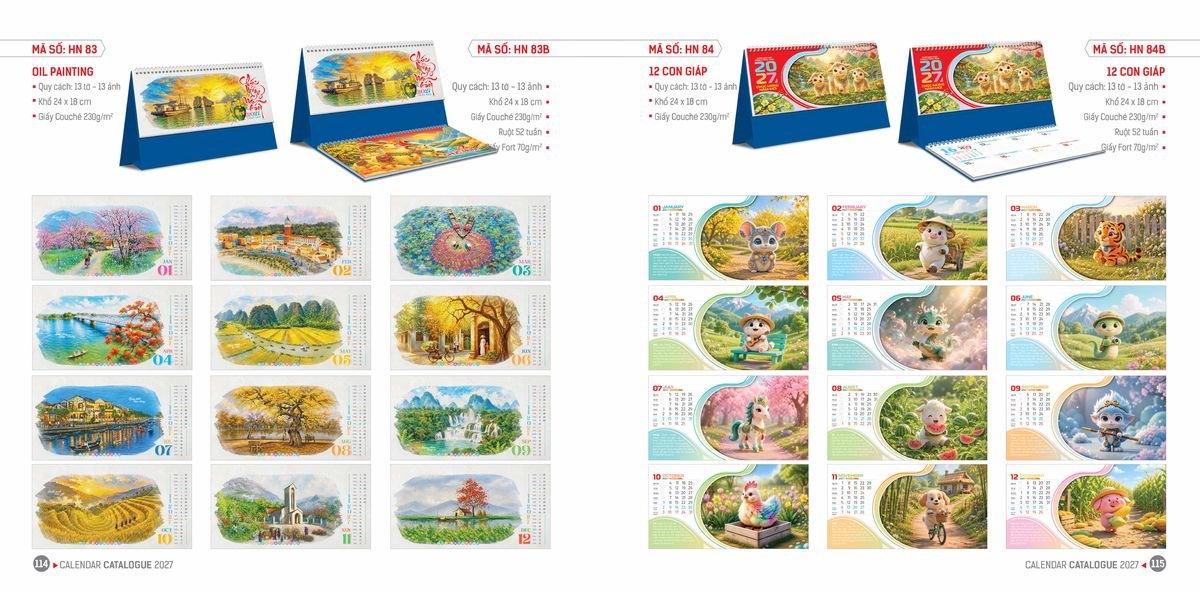 Lịch Bloc Hoa Niên 2027 Đông Phương DPHN56 Quà Tết Công Đoàn Đầy Đủ Hóa Đơn VAT