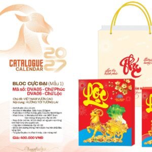 Lịch Bloc Cực Đại 2027 DVA Mẫu DVA05 (25 x 35cm) Quà Tết Công Đoàn Đầy Đủ Hóa Đơn VAT in logo doanh nghiệp quà tặng Tết tại Quà Tặng Công Đoàn