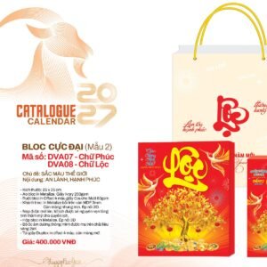Lịch Bloc Cực Đại 2027 DVA Mẫu DVA07 (25 x 35cm) Quà Tết Công Đoàn Đầy Đủ Hóa Đơn VAT in logo doanh nghiệp quà tặng Tết tại Quà Tặng Công Đoàn