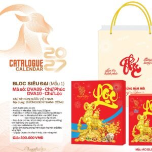Lịch Bloc Siêu Đại 2027 DVA Mẫu DVA10 (20 x 30cm) Quà Tết Công Đoàn Đầy Đủ Hóa Đơn VAT in logo doanh nghiệp quà tặng Tết tại Quà Tặng Công Đoàn