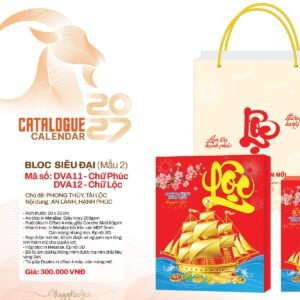 Lịch Bloc Siêu Đại 2027 DVA Mẫu DVA11 (20 x 30cm) Quà Tết Công Đoàn Đầy Đủ Hóa Đơn VAT in logo doanh nghiệp quà tặng Tết tại Quà Tặng Công Đoàn
