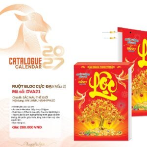 Lịch Bloc Cực Đại 2027 DVA Mẫu DVA21 (25 x 35cm) Quà Tết Công Đoàn Đầy Đủ Hóa Đơn VAT in logo doanh nghiệp quà tặng Tết tại Quà Tặng Công Đoàn