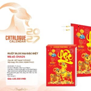 Lịch Bloc Đại Đặc Biệt 2027 DVA Mẫu DVA24 (17 x 24cm) Quà Tết Công Đoàn Đầy Đủ Hóa Đơn VAT in logo doanh nghiệp quà tặng Tết tại Quà Tặng Công Đoàn