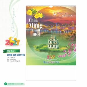 Lịch Treo Tường Lò Xo 2027 HBT Mẫu HBT04 (40 x 60cm) Quà Tết Công Đoàn Đầy Đủ Hóa Đơn VAT in logo doanh nghiệp quà tặng Tết tại Quà Tặng Công Đoàn