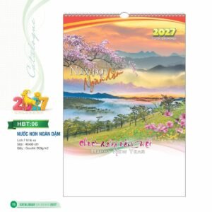 Lịch Treo Tường Lò Xo 2027 HBT Mẫu HBT06 (40 x 60cm) Quà Tết Công Đoàn Đầy Đủ Hóa Đơn VAT in logo doanh nghiệp quà tặng Tết tại Quà Tặng Công Đoàn