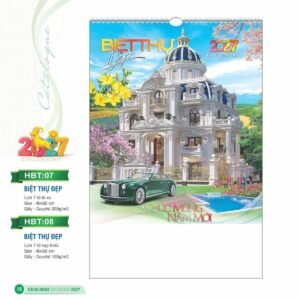 Lịch Treo Tường Lò Xo 2027 HBT Mẫu HBT08 (40 x 60cm) Quà Tết Công Đoàn Đầy Đủ Hóa Đơn VAT in logo doanh nghiệp quà tặng Tết tại Quà Tặng Công Đoàn