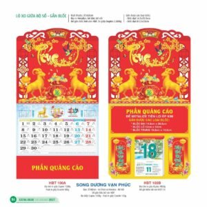 Lịch Treo Tường Lò Xo 2027 HBT Mẫu HBT101B (23  x  24 cm) Quà Tết Công Đoàn Đầy Đủ Hóa Đơn VAT in logo doanh nghiệp quà tặng Tết tại Quà Tặng Công Đoàn