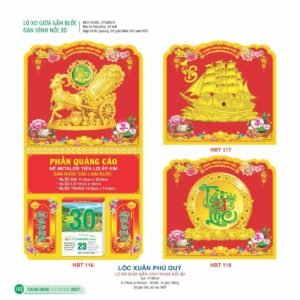 Lịch Treo Tường Lò Xo 2027 HBT Mẫu HBT119 (37 x 68cm) Quà Tết Công Đoàn Đầy Đủ Hóa Đơn VAT in logo doanh nghiệp quà tặng Tết tại Quà Tặng Công Đoàn