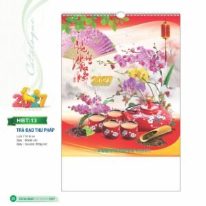 Lịch Treo Tường Lò Xo 2027 HBT Mẫu HBT13 (40 x 60cm) Quà Tết Công Đoàn Đầy Đủ Hóa Đơn VAT in logo doanh nghiệp quà tặng Tết tại Quà Tặng Công Đoàn