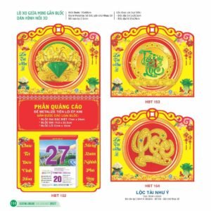 Lịch Treo Tường Lò Xo 2027 HBT Mẫu HBT157 (30 x 60cm) Quà Tết Công Đoàn Đầy Đủ Hóa Đơn VAT in logo doanh nghiệp quà tặng Tết tại Quà Tặng Công Đoàn