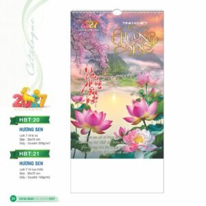 Lịch Treo Tường Lò Xo 2027 HBT Mẫu HBT21 (36 x 70cm) Quà Tết Công Đoàn Đầy Đủ Hóa Đơn VAT in logo doanh nghiệp quà tặng Tết tại Quà Tặng Công Đoàn