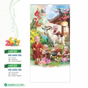 Lịch Treo Tường Lò Xo 2027 HBT Mẫu HBT22 (36 x 70cm) Quà Tết Công Đoàn Đầy Đủ Hóa Đơn VAT in logo doanh nghiệp quà tặng Tết tại Quà Tặng Công Đoàn