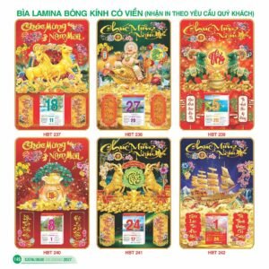 Lịch Bìa Treo 2027 HBT Mẫu HBT242 (29 x 41 cm) Quà Tết Công Đoàn Đầy Đủ Hóa Đơn VAT in logo doanh nghiệp quà tặng Tết tại Quà Tặng Công Đoàn