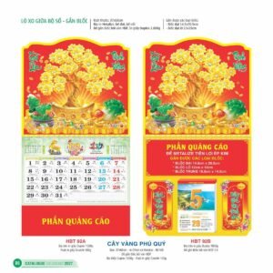 Lịch Treo Tường Lò Xo 2027 HBT Mẫu HBT93B (22  x  23 cm) Quà Tết Công Đoàn Đầy Đủ Hóa Đơn VAT in logo doanh nghiệp quà tặng Tết tại Quà Tặng Công Đoàn