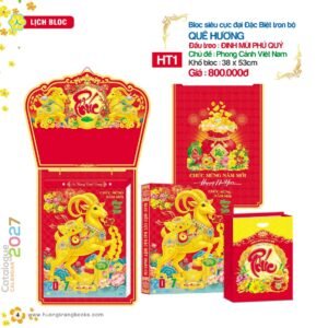 Lịch Bloc Siêu Cực Đại 2027 HT Mẫu HT1 (38 x 53cm) Quà Tết Công Đoàn Đầy Đủ Hóa Đơn VAT in logo doanh nghiệp quà tặng Tết tại Quà Tặng Công Đoàn