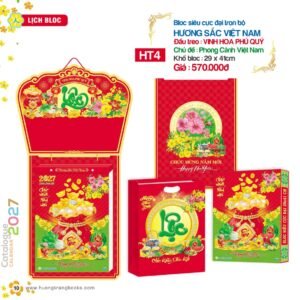Lịch Bloc Siêu Cực Đại 2027 HT Mẫu HT4 - Hương Sắc Việt Nam (29 x 41cm) Quà Tết Công Đoàn Đầy Đủ Hóa Đơn VAT in logo doanh nghiệp quà tặng Tết tại Quà Tặng Công Đoàn