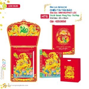Lịch Bloc Cực Đại 2027 HT Mẫu HT6 (25 x 35cm) Quà Tết Công Đoàn Đầy Đủ Hóa Đơn VAT in logo doanh nghiệp quà tặng Tết tại Quà Tặng Công Đoàn
