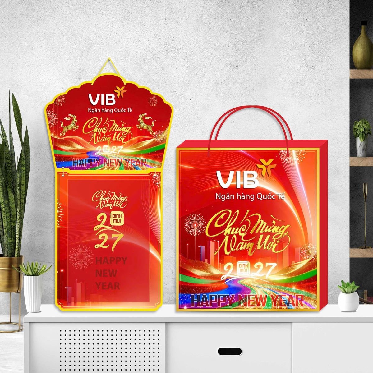 Lịch Khánh Gỗ Lamina 2 Đầu 2027 LM2D_061 - Quà Tặng Công Đoàn