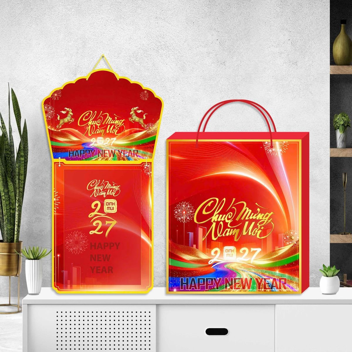 Lịch Khánh Gỗ Lamina 2 Đầu 2027 LM2D_063 - Quà Tặng Công Đoàn
