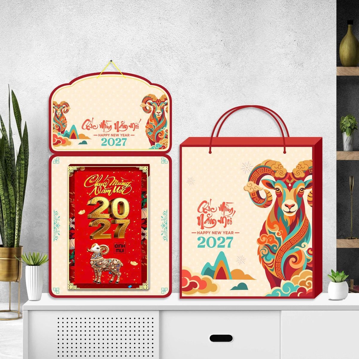 Lịch Khánh Gỗ Lamina 2 Đầu 2027 LM2D_064 - Quà Tặng Công Đoàn
