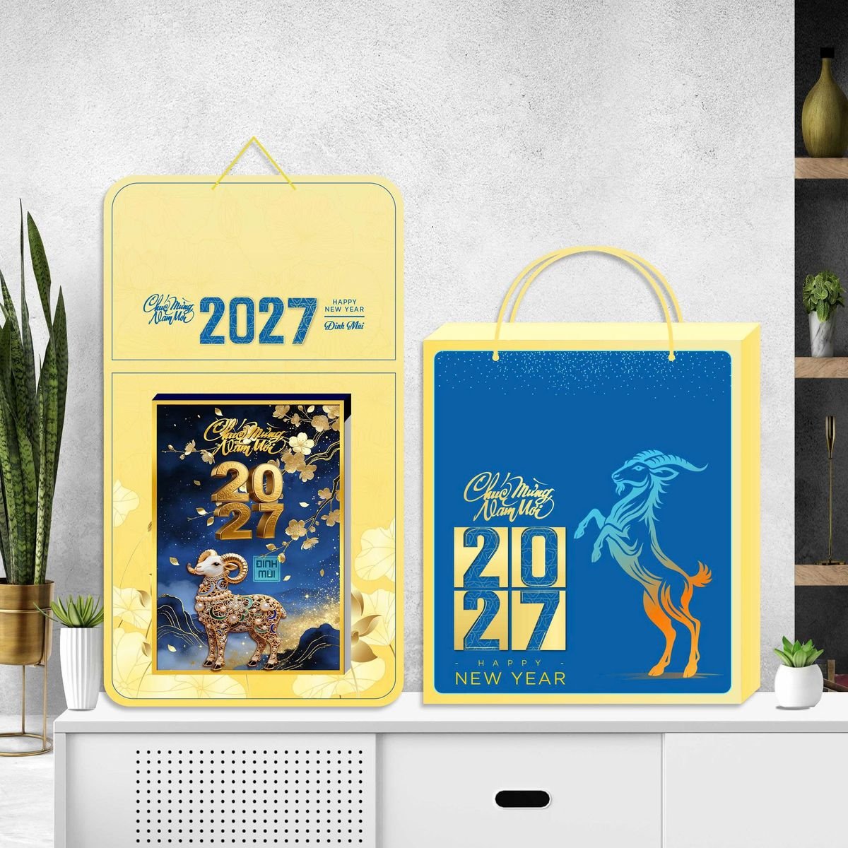 Lịch Khánh Gỗ Lamina 2 Đầu 2027 LM2D_066 - Quà Tặng Công Đoàn