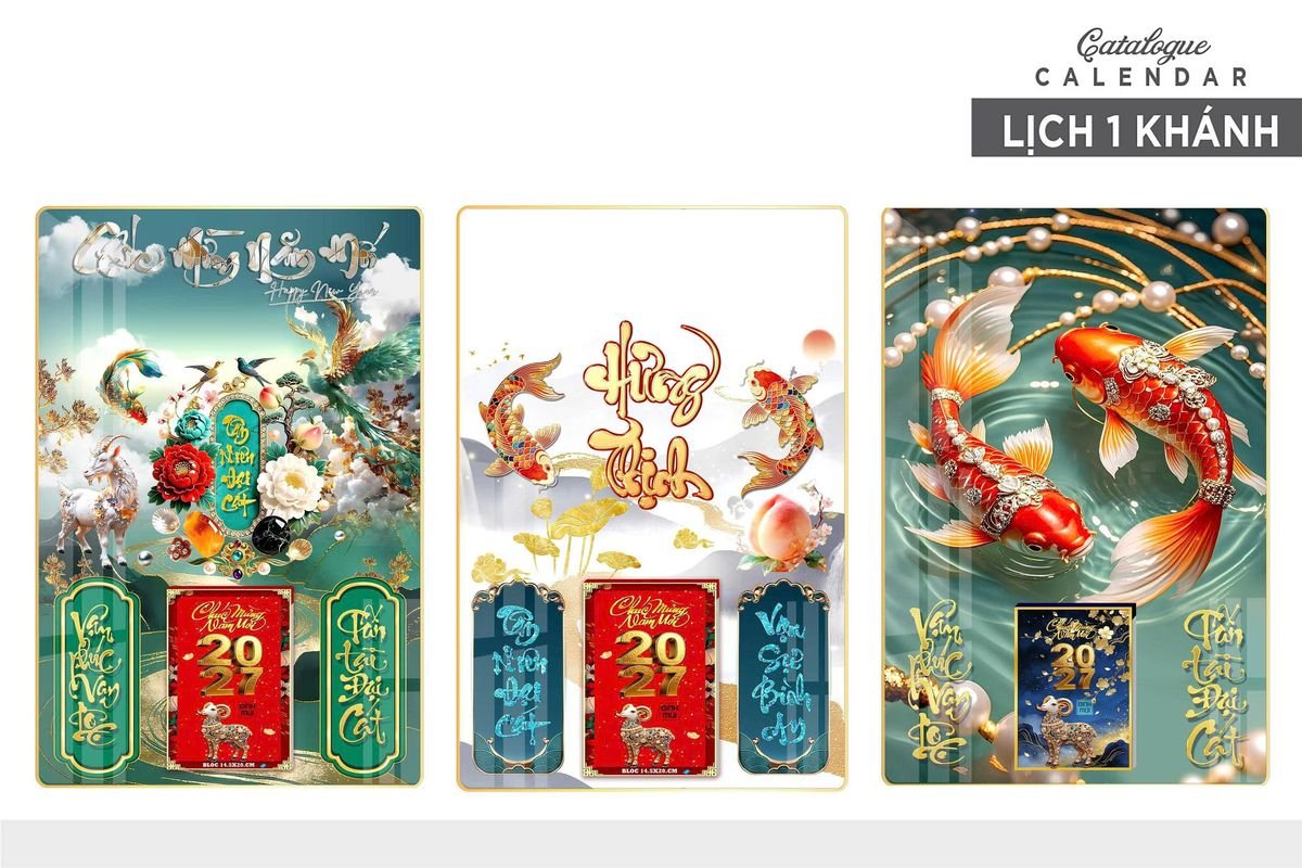 Lịch Gỗ Lamina Cao Cấp 40x60cm 2027 LM406_003 - Quà Tặng Công Đoàn