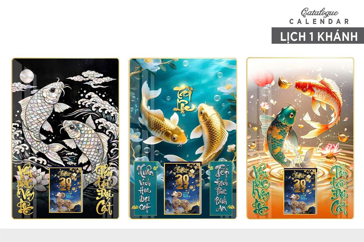 Lịch Gỗ Lamina Cao Cấp 40x60cm 2027 LM406_005 - Quà Tặng Công Đoàn