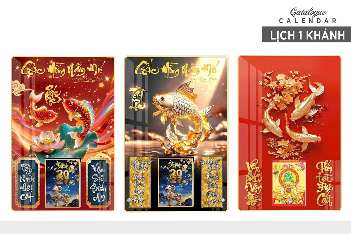 Lịch Gỗ Lamina Cao Cấp 40x60cm 2027 LM406_006 - Quà Tặng Công Đoàn