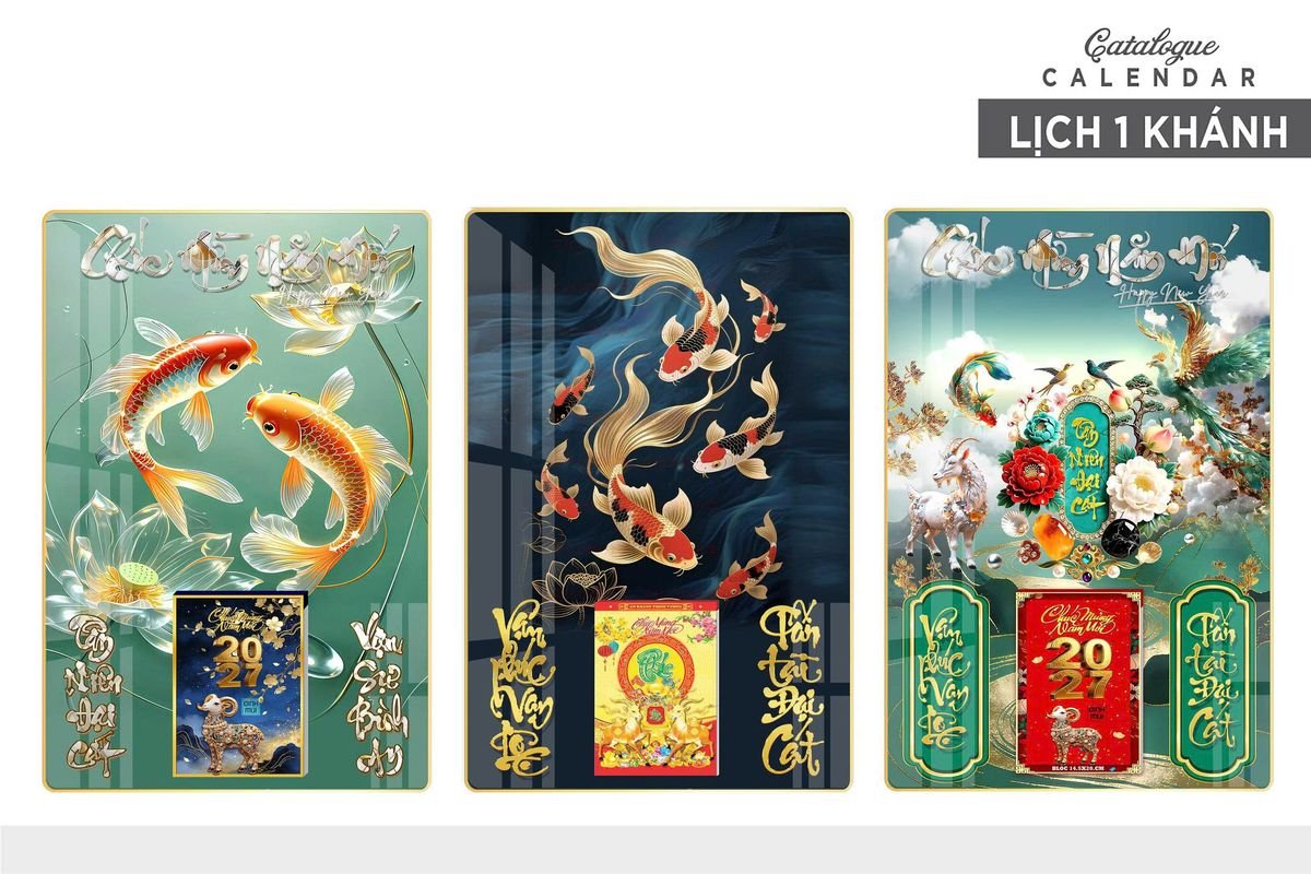 Lịch Gỗ Lamina Cao Cấp 40x60cm 2027 LM406_007 - Quà Tặng Công Đoàn