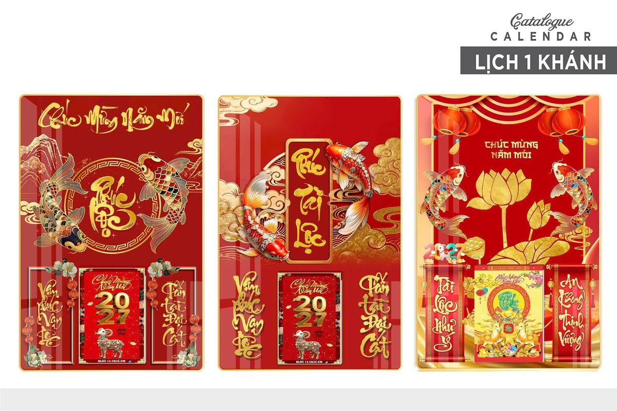 Lịch Gỗ Lamina Cao Cấp 40x60cm 2027 LM406_008 - Quà Tặng Công Đoàn