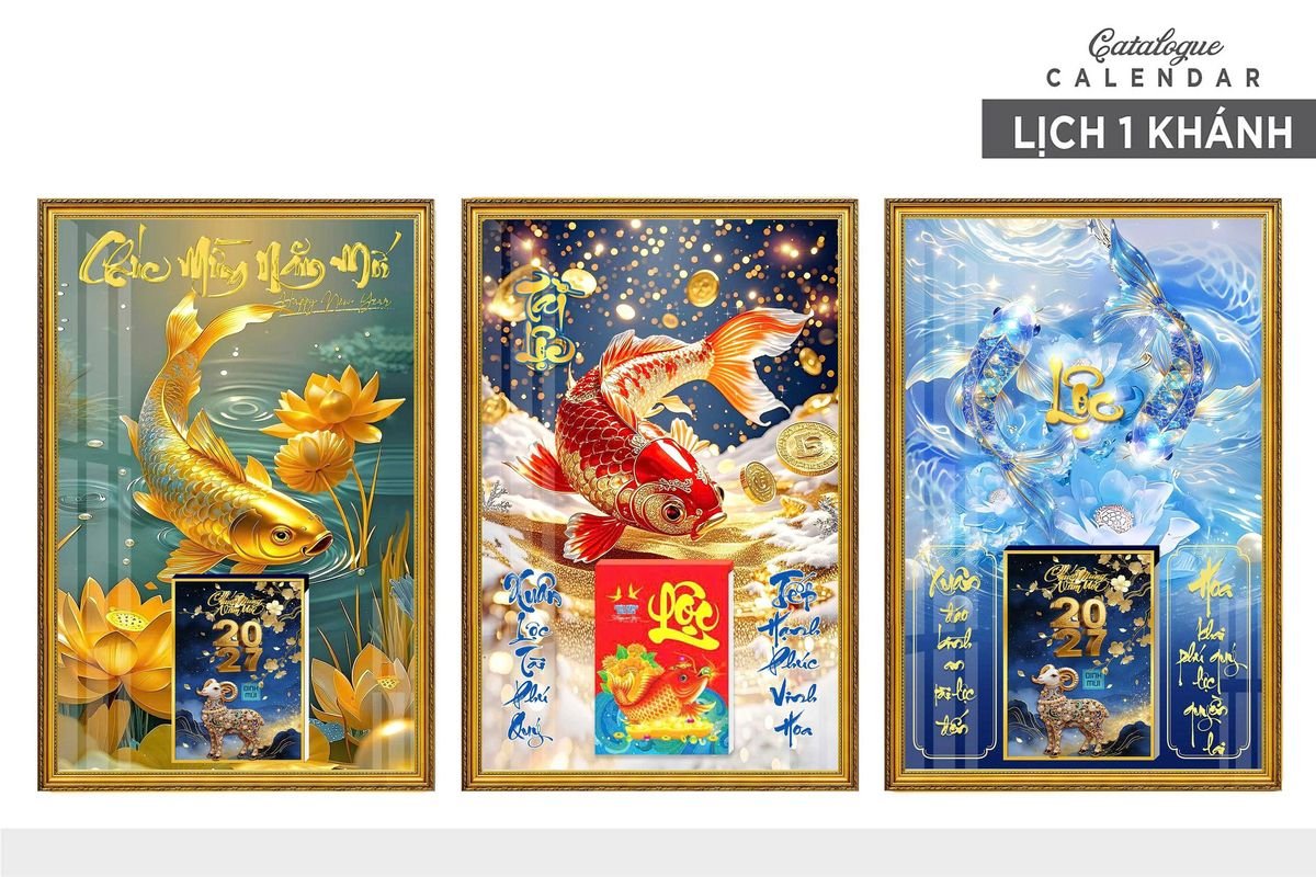 Lịch Gỗ Lamina Cao Cấp 40x60cm 2027 LM406_009 - Quà Tặng Công Đoàn