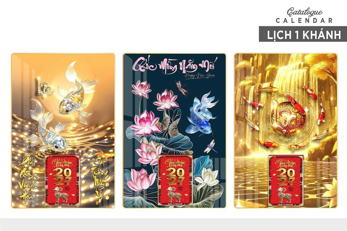 Lịch Gỗ Lamina Cao Cấp 40x60cm 2027 LM406_011 - Quà Tặng Công Đoàn
