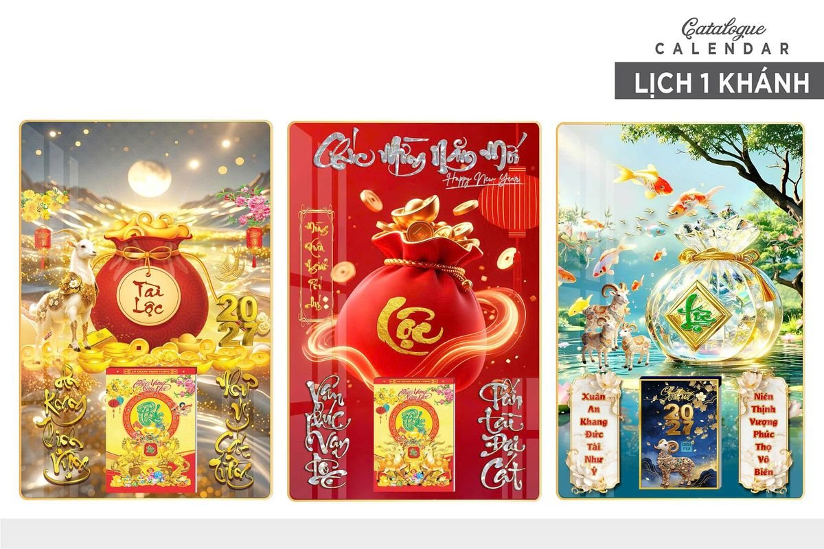 Lịch Gỗ Lamina Cao Cấp 40x60cm 2027 LM406_020 - Quà Tặng Công Đoàn