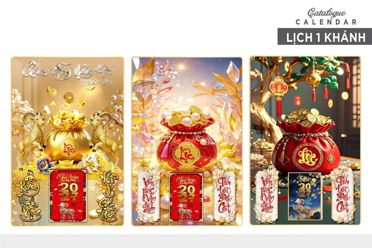 Lịch Gỗ Lamina Cao Cấp 40x60cm 2027 LM406_025 - Quà Tặng Công Đoàn