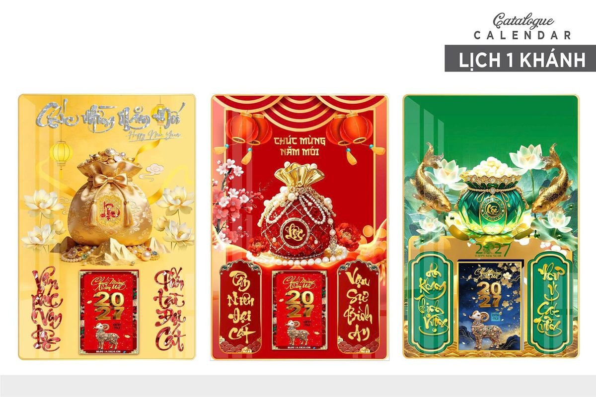 Lịch Gỗ Lamina Cao Cấp 40x60cm 2027 LM406_030 - Quà Tặng Công Đoàn