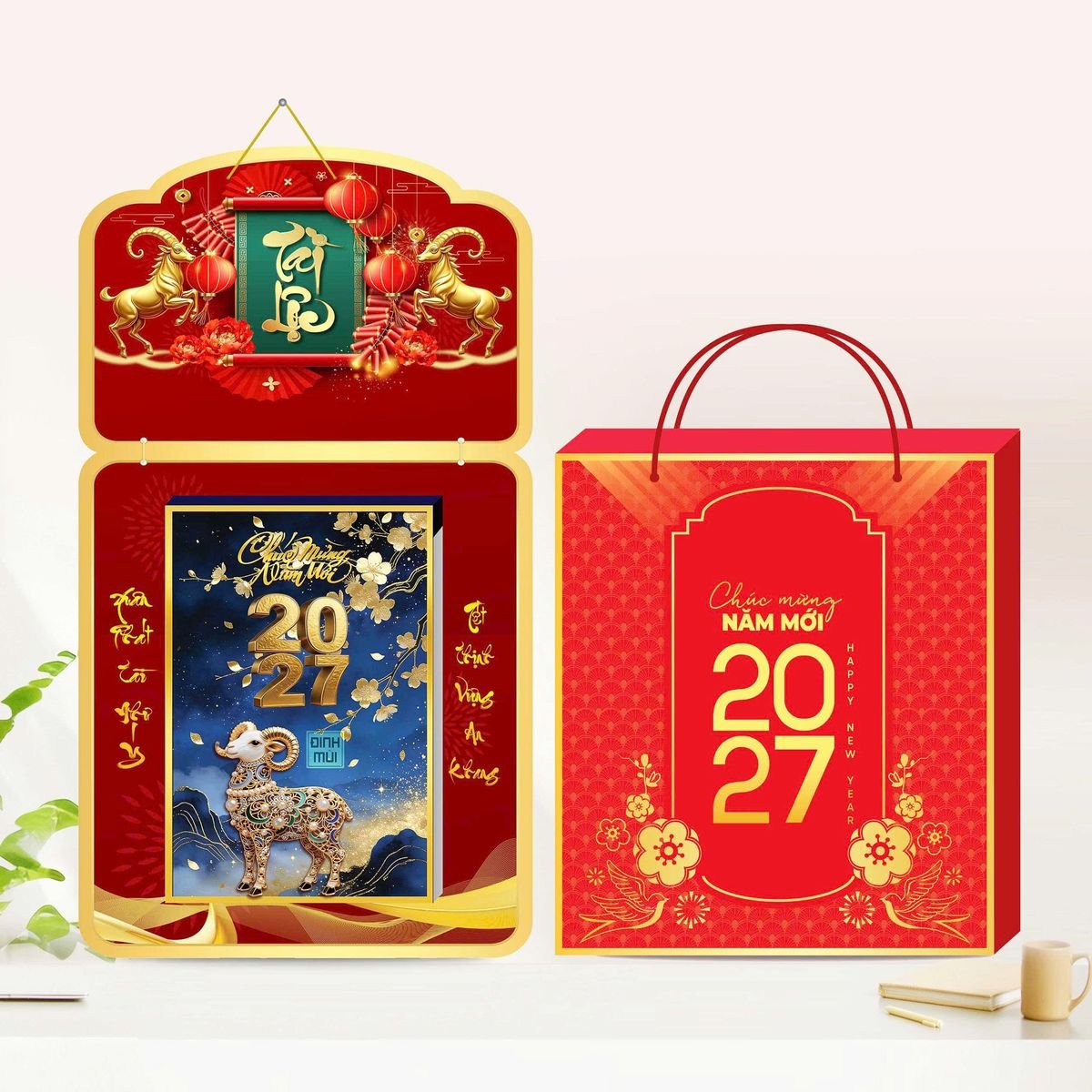 Lịch Gỗ Lamina Cao Cấp 40x60cm 2027 LM406_031 - Quà Tặng Công Đoàn