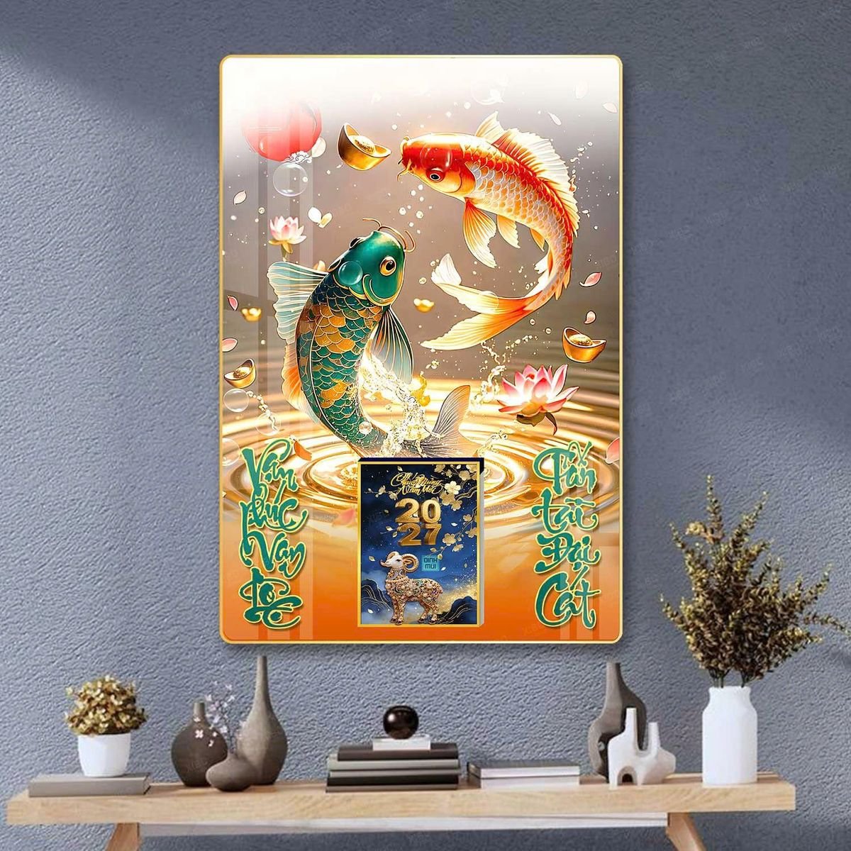 Lịch Gỗ Lamina Cao Cấp 40x60cm 2027 LM406_035 - Quà Tặng Công Đoàn