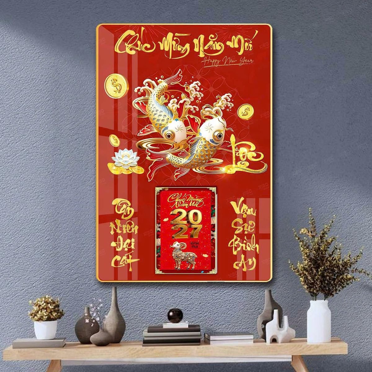 Lịch Gỗ Lamina Cao Cấp 40x60cm 2027 LM406_036 - Quà Tặng Công Đoàn