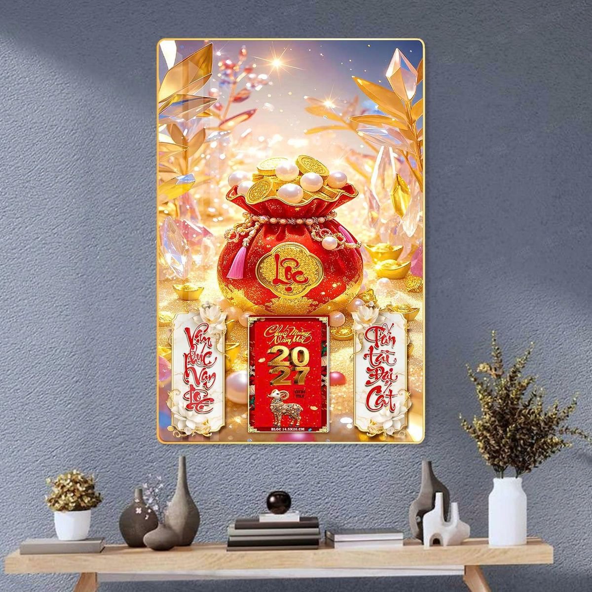 Lịch Gỗ Lamina Cao Cấp 40x60cm 2027 LM406_038 - Quà Tặng Công Đoàn