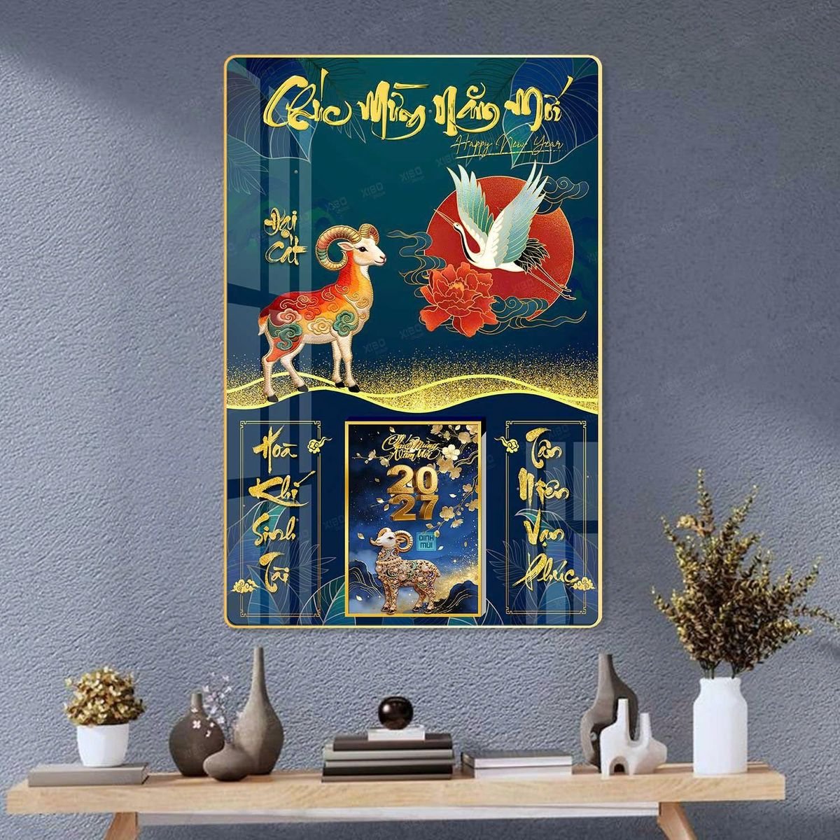 Lịch Gỗ Lamina Cao Cấp 40x60cm 2027 LM406_039 - Quà Tặng Công Đoàn
