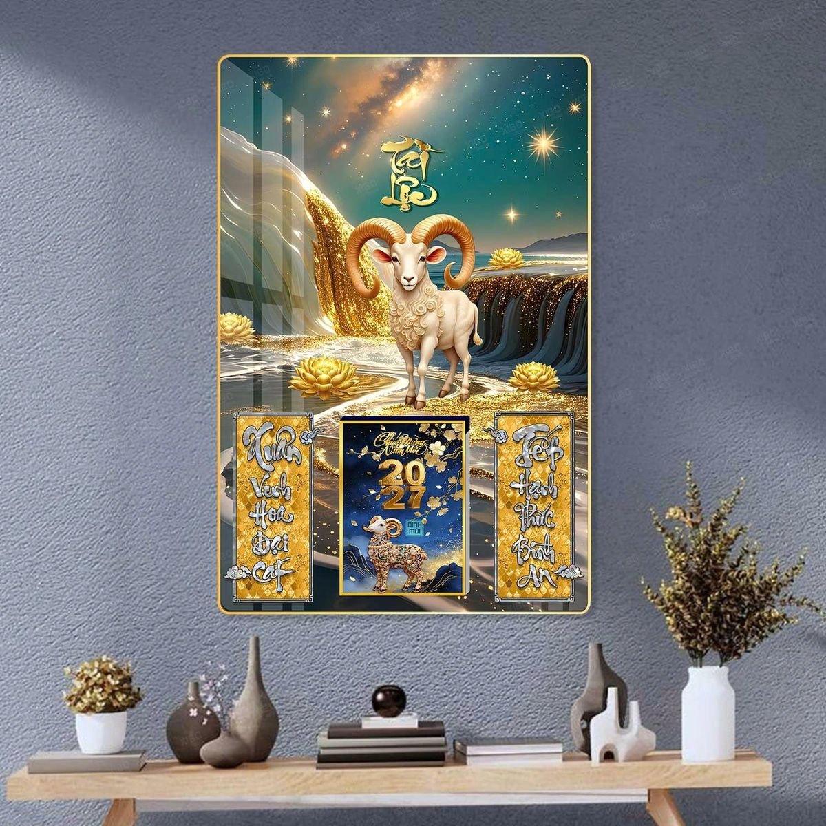 Lịch Gỗ Lamina Cao Cấp 40x60cm 2027 LM406_040 - Quà Tặng Công Đoàn