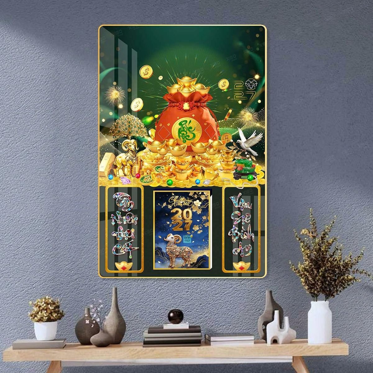 Lịch Gỗ Lamina Cao Cấp 40x60cm 2027 LM406_042 - Quà Tặng Công Đoàn