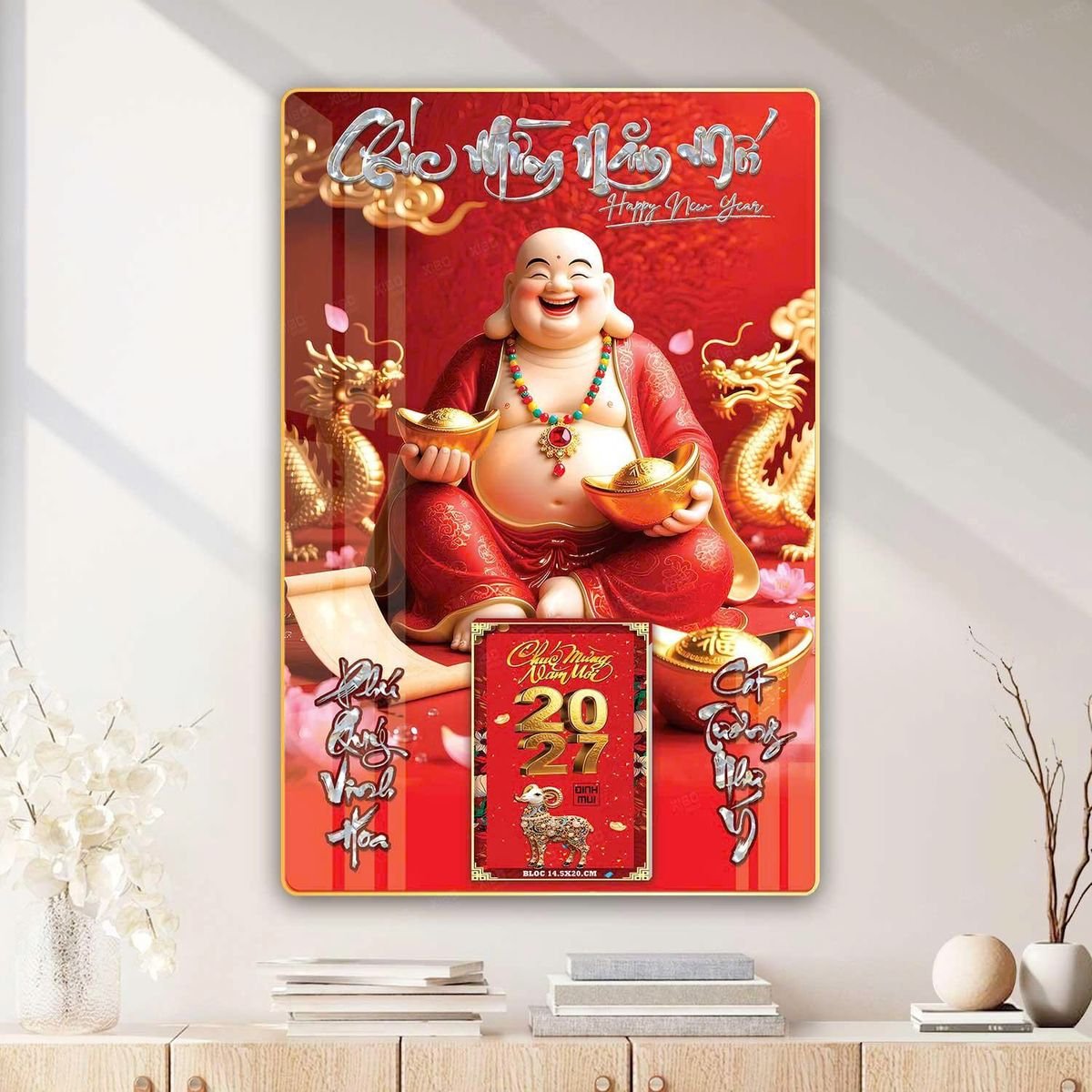 Lịch Gỗ Lamina Cao Cấp 40x60cm 2027 LM406_053 - Quà Tặng Công Đoàn