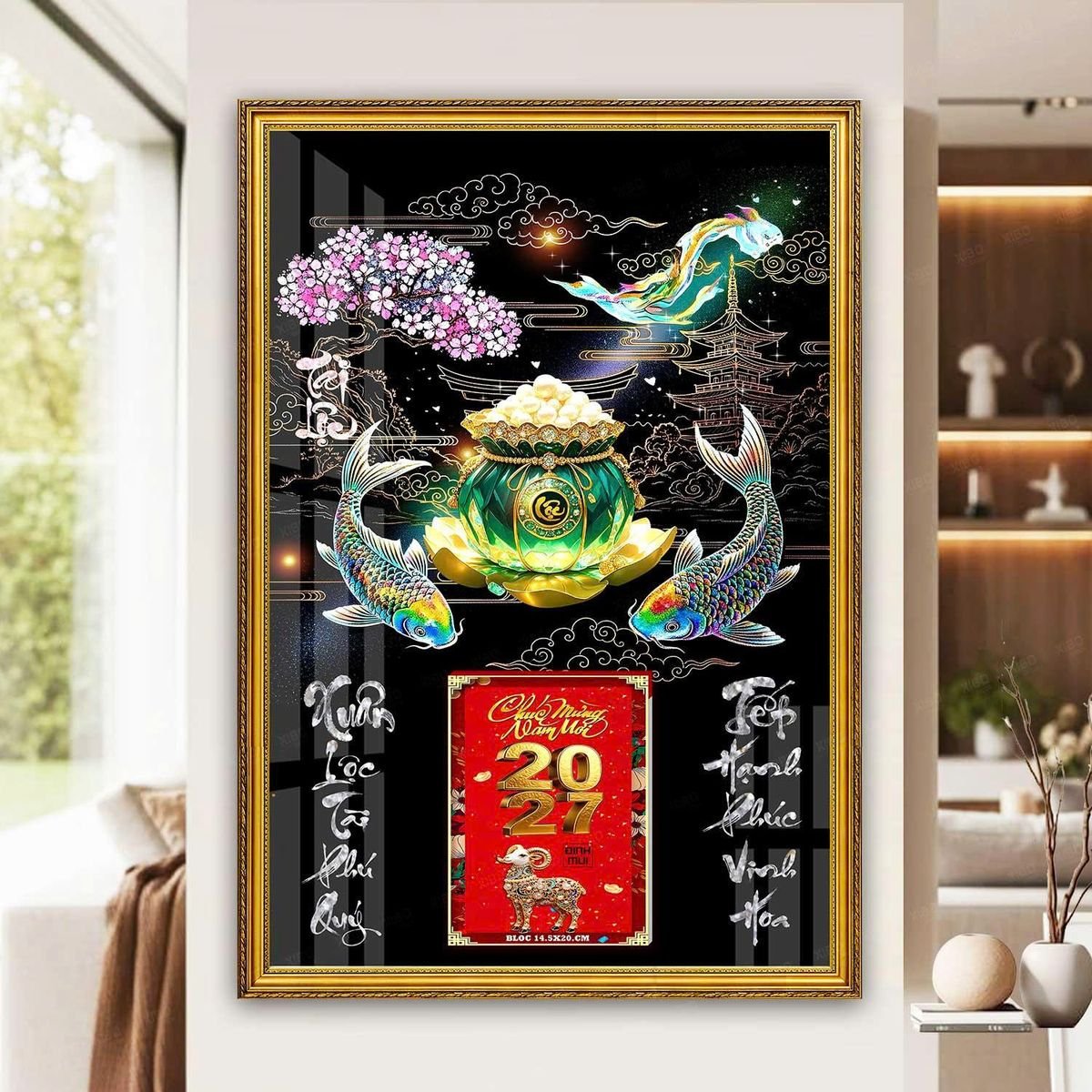 Lịch Gỗ Lamina Cao Cấp 40x60cm 2027 LM406_055 - Quà Tặng Công Đoàn