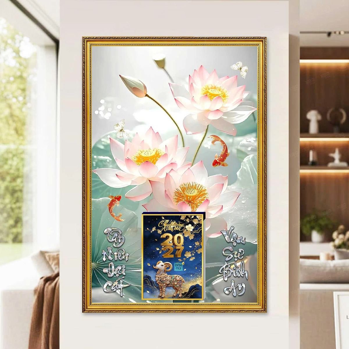Lịch Gỗ Lamina Cao Cấp 40x60cm 2027 LM406_057 - Quà Tặng Công Đoàn