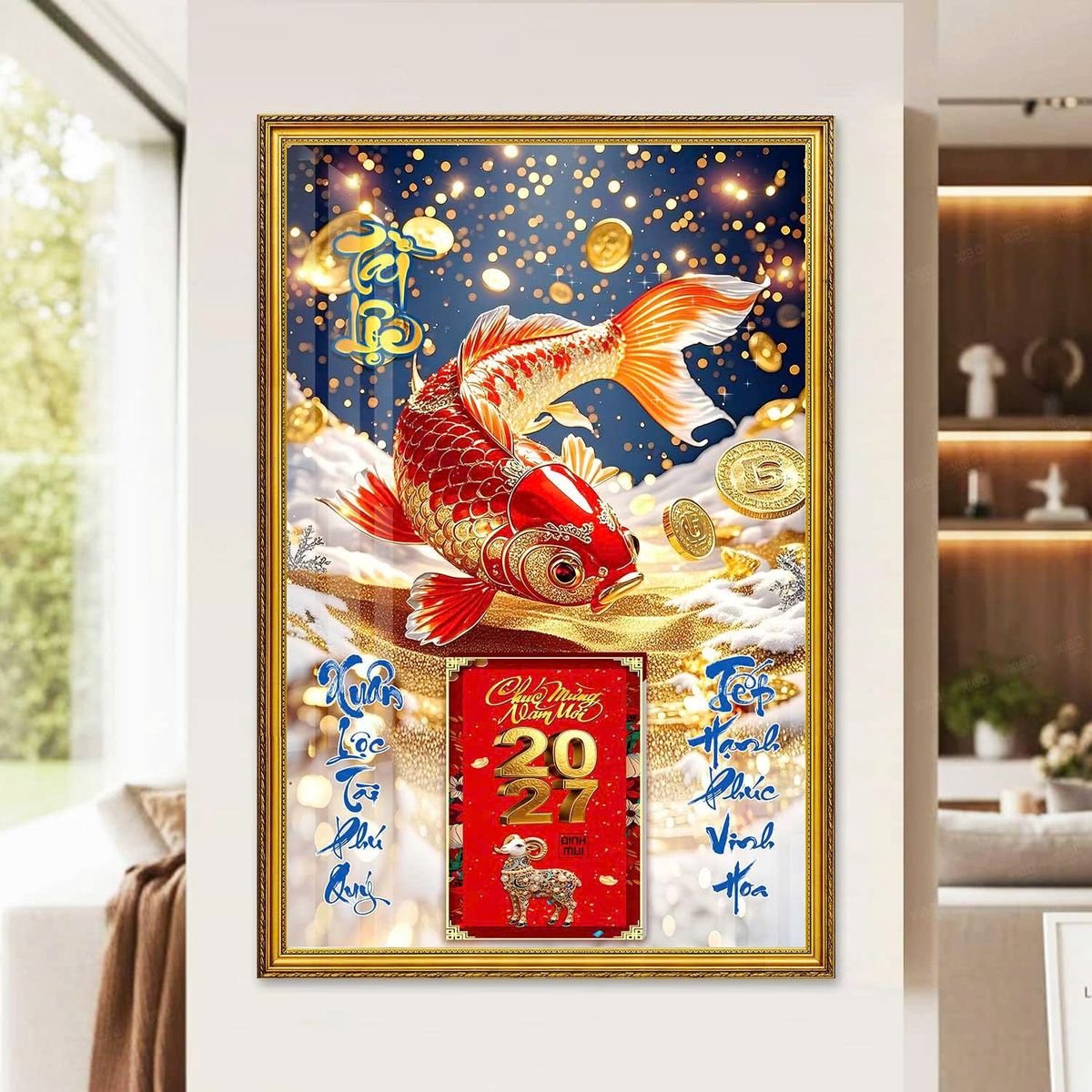 Lịch Gỗ Lamina Cao Cấp 40x60cm 2027 LM406_058 - Quà Tặng Công Đoàn